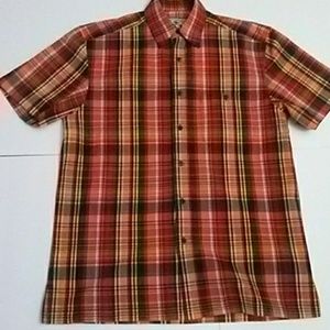 Caribbean Joe short sleeve plaid shirt